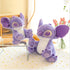 OSOCU® 10" Jumbo Purple Stltch Plush - Violet Little Monster Stuffed Animal - 100% Polyester Anime Plushies Pillow - Embroidered Stitching - Skin-...