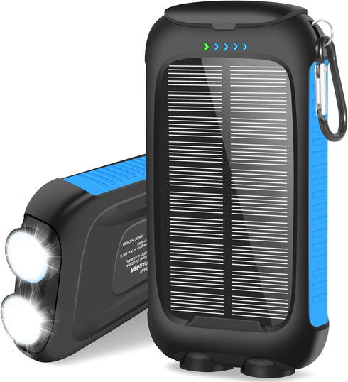 ??????4 ?????????????? Solar Power Bank -38800mAh Waterproof Portable Solar Phone Charger with LED Flashlight/Fast Charge USB C External Backup Ba...