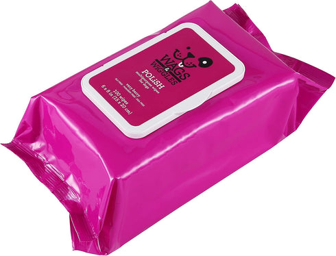 Wags & Wiggles Polish Multipurpose Wipes for Dogs | Clean & Condition Your Dog's Coat without A Bath | Fresh Very Berry Scent Your Dog Will Love, ...