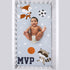 NoJo Team All Star Light Blue, Grey, & Orange, MVP Fox & Raccoon Sports Theme with White Stars Photo Op 100% Cotton Fitted Crib Sheet, Light Blue,...