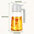 Oil Spray Bottle, 2 in 1 Oil Spray and Oil Container, 470ml/ 16oz Olive Oil Spray Bottle,Cooking Oil Spray Glass for Used for Air Fryer, Baking, G...