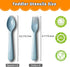 Kids Spoons and Forks Toddler Utensils Plastics Reusable Silverware Baby Cutlery Set Feeding Dinnerware Utensils BPA Free Microwave Dishwasher and...
