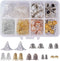 PH PandaHall About 80 Pcs Iron Flower Bead Caps 8 Styles for Jewelry Making Mixed Colors...