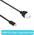 GELRHONR USB C Keystone Jack Cable, USB 3.1 Type C Male to Female Panel Mount Insert Adapter, 0.2M, White, Compatible with USB Type-C & Standard 2...