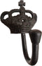 (1) 4.25" - Imperial Crown - BB-249 - Coat Hook - for Coats, Bags, Hand Towel etc - Black Wrought Iron Finish...