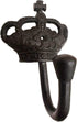 (1) 4.25" - Imperial Crown - BB-249 - Coat Hook - for Coats, Bags, Hand Towel etc - Black Wrought Iron Finish...