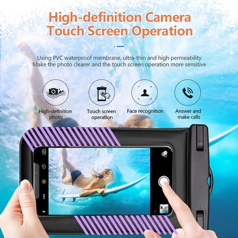 Waterproof Phone Pouch 2Pcs(S+L),Waterproof Phone Lanyard Case,IPX8 Floating Waterproof Phone Case Dry Bag for iPhone 1514 Pro 13 13 Pro Max 12 11...