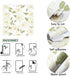 16.1"x78.7" White and Green Peel and Stick Wallpaper Boho Floral Contact Paper Removable Wallpaper Self-Adhesive Wallpaper Decorative Wall Cabinet...