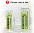 Rechargeable AA Batteries, Ni-MH Double A Solar Batteries High Capacity 1.2V Pre-Charged for Outdoor Solar Lights, String Lights Pathway Lights (A...