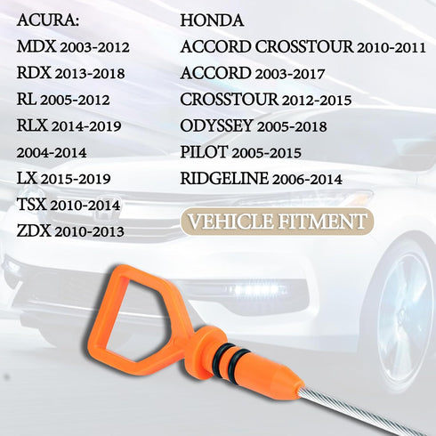 Engine Oil Level Dipstick Indicator Compatible for Acura/Honda Models Replace Fluid Oil Indicator Stick 917-387...