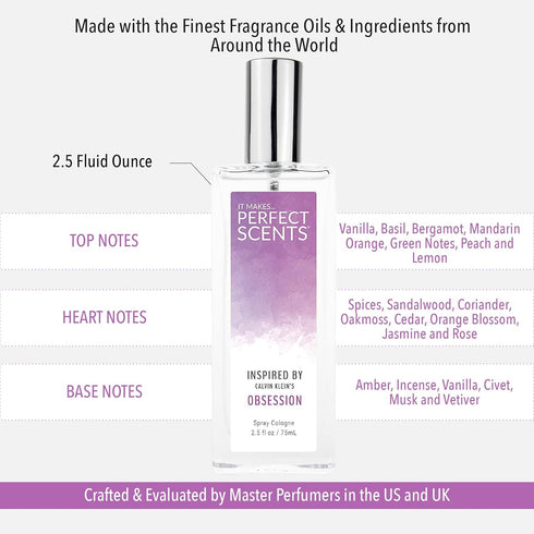 Fragrances | Obsession | Women’s Eau de Toilette | Vegan, Paraben Free | Never Tested on Animals | 2.5 Fluid Ounces...
