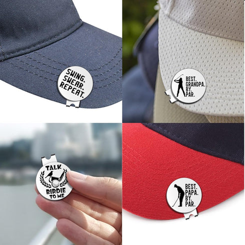 Best Dad by Par Golf Ball Markers, Men's Golf Accessories, Birthday Retirement Golf Gifts for Dad Husband Grandpa...