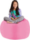 Posh Stuffable Kids Stuffed Animal Storage Bean Bag Chair Cover - Childrens Toy Organizer, Large 38" - Solid Pink...