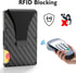 OTO Money Clip for Men,RFID Blocking Carbon Fiber Wallet,Minimalist Slim Wallet with Front Pocket,Aluminum Metal Credit Card Holder...