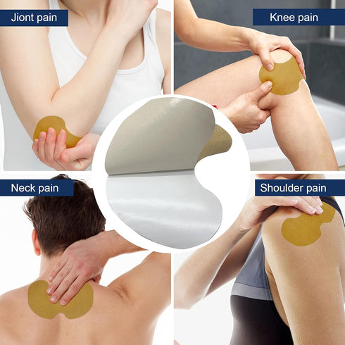 WILD+ Knee Pain Relief Patches, Warming Herbal Plaster for Knee Relief Patch, Natural Knee Patches Heat Patch for Pain Relief, Wormwood Pain Relie...