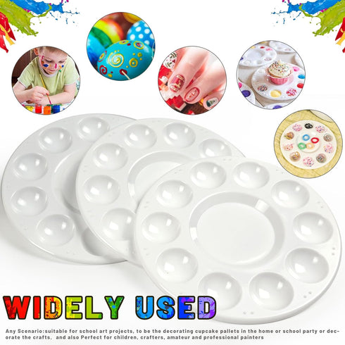 22pcs Art Paint Tray Palette Plastic Pallet for Kids or Pupils to Painting, DIY Craft,Play Party at Home, Kindergarten or School, White...
