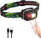 Headlamp LED Rechargeable with Red Light, Lightweight Camping Headlamps for Adult & Kids with Motion Sensor, IP65 Waterproof 3 Light Souces Headla...