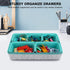 8 Pack Felt Drawer Organizer Tray, Desk Drawer Organizer Space Saving Storage Dividers Box, for Home Office Gadgets and Jewelry Storage (Teal)...