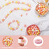 100Pcs Daisy Silicone Beads with Elastic Rope Pink White Flowers Shape Silicone Loose Bead 4 Colors Round Hexagon Spacer Beads for DIY Crafts Jewe...