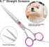 Premium Dog Grooming Scissors with Safety Round Tips, 5 in 1 Dog Grooming Scissors Kit, 4CR Stainless Steel Premium Pet Grooming Shears for Dog, S...
