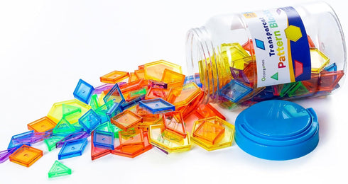 140 Pcs Translucent Pattern Blocks - Educational Light Table Manipulatives and Accessories - Fun and Engaging Geometric Shapes...