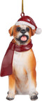 Design Toscano JH576303 Christmas Xmas Boxer Holiday Dog Ornaments, Full Color...