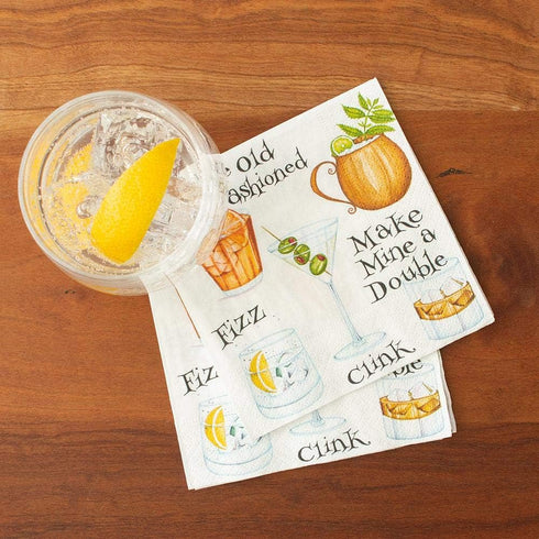 Caspari Cocktail Hour Paper Cocktail Napkins - 40 Count...