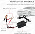 Car Battery Charger, 12V Multipurpose Lead Acid Automotive Charger with Crocodile Clip and Power Indicator, Smart Vehicle Battery Charger for Car,...