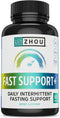 Zhou Fast Support+ Intermittent Fasting Support Supplement, Vitamin B12 for Energy, Electrolytes Magnesium, Chloride, Sodium, Potassium, Creatine ...