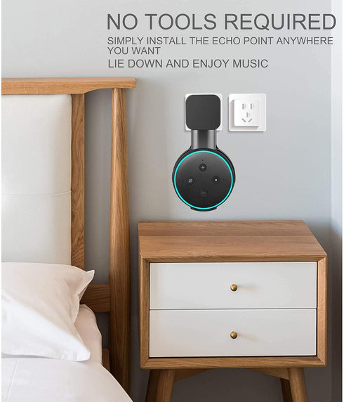 Outlet Wall Mount Holder, Speaker Mount for Echo Dot 3, Smart Speaker Wall Holder Stand with Cord Management for Dot 3rd, Space Saving Accessories...