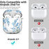Protective Clear Floral Case Cover with Cleaner Kit Portable Shockproof Women Girls with Keychain for Apple Airpods 2/1 Charging Case - Clear/Blue...