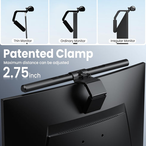 Quntis Computer Monitor Lamp, Screen Monitor Light Bar for Eye Caring, USB Reading LED Task Lamp with Auto-Dimming, Dimmable Light Bar, Touch Cont...