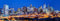 PHOTOSBYJON Denver Skyline 2018 Photo Print UNFRAMED Dusk from NW Color City Downtown 11.75 inches x 36 inches Broncos Photographic Panorama Poste...