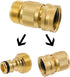 Hourleey Garden Hose Quick Connector, Solid Brass 3/4 Inch GHT Thread Garden Quick Connect Kit, Male and Female No-Leak Water Hose Fittings (4 Set...