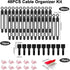 48Pcs Cord Organizer Kit, Reusable Elastic Silicone Cable Ties, Strong Adhesive Cable Clips for Cable Management, Multipurpose Wire Management for...
