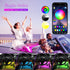 YiLaie Car Lights Interior, Multicolor Music Car Strip Light Under Dash Lighting Kit with App Control, USB Neon Interior Lights for Ambient Lighti...
