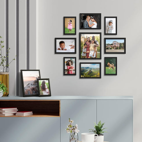 Icona Bay 8x10 Black Picture Frame Beautifully Detailed Molding, Contemporary Picture Frame Set, Wall Mount or Table Top, Inspirations Collection...