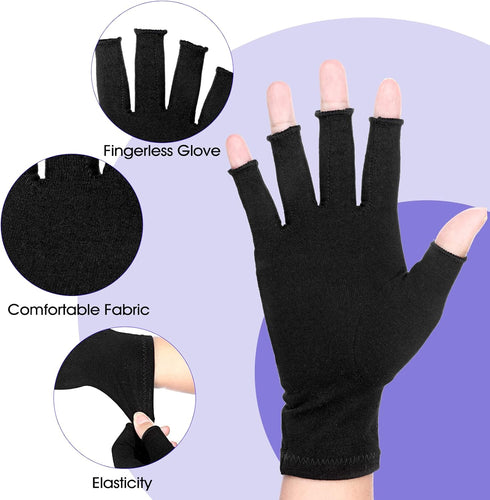 Sibba Arthritis Compression Gloves for Women Men, Compression Fingerless Glove for RSI, Carpal Tunnel, Rheumatiod, Tendonitis...