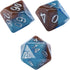 Gate Keeper Games and Dice: Halfsies Dice: Earth Elemental - 7pc Set, Cerulean Blue & Brown, Pearlescent Swirl, 7 Resin Dice for Role Playing Game...