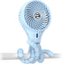 Portable Stroller Fan, Rechargeable Battery Powered Oscillating Fan, Baby Fan with 3 Powerful & Quiet Speeds, 90° Oscillation, Flexible Tripod for...