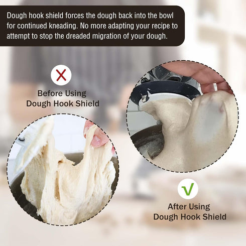 Dough Hook Shield for kitchen Mixer, Accessories and Attachments for Kitchen Stand Mixers, Make Your Bowl Lift Mixer Mix Without The Mess, Mixer B...