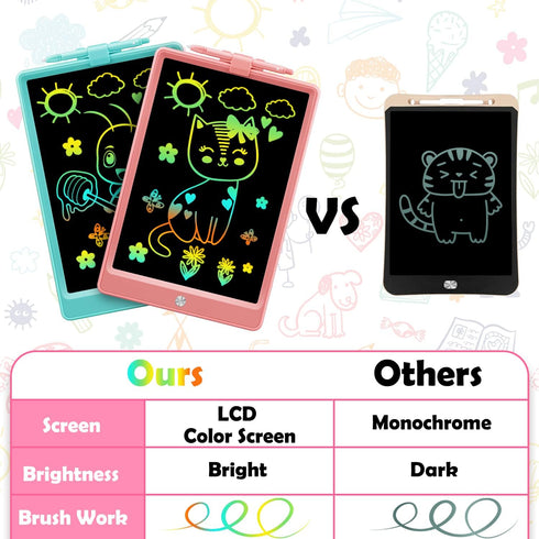 11 Inch LCD Writing Tablet Toys for 3 4 5 6 7 8 Year Old Boys Girls Gifts, Colorful Drawing Board Writing Doodle Pad, Portable Scribbler Boards Ed...