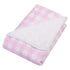 Trend Lab Pink Buffalo Check Flannel and White Faux Shearling Baby Blanket, 30 in x 40 in...