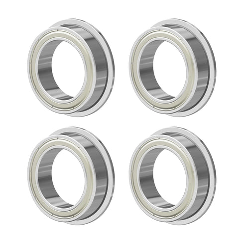 MF74ZZ 4PCS Flange Ball Bearing 4×7×2.5mm Double Metal Shielded Flanged Bearing Chrome Steel ABEC-1(P0) Z2 Miniature Deep Groove Ball Bearing for ...