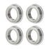 MF74ZZ 4PCS Flange Ball Bearing 4×7×2.5mm Double Metal Shielded Flanged Bearing Chrome Steel ABEC-1(P0) Z2 Miniature Deep Groove Ball Bearing for ...