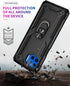 Motorola One 5G Cellular Phone Case, Hybrid Hard PC Soft TPU Shockproof Protective Case, Ring Car Mount Kickstand, Black...