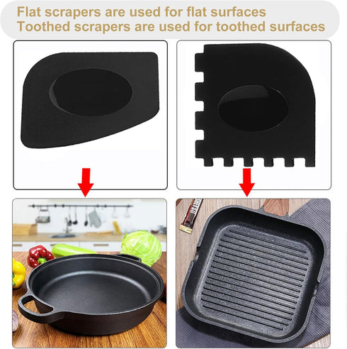 Onewly 2Pack Steel Wool Scrubber with 2 Scraper, Stainless Steel Scrubber with Stainless Steel Handle, for Cleaning Dishes, Cast Iron, Stock Pots,...