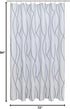 Biscaynebay Extra Long Textured Fabric Shower Curtain 72 W x 84 L, Silver Grey Striped Printed Linen Modern Hotel Luxury Quality Cloth Bathroom Cu...