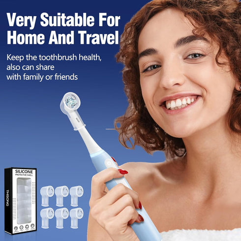 Silicone Toothbrush Head Covers for iO Electric Toothbrush Heads, Eco-Friendly Caps Compatible with Oral B Electric Brush Head, Easy Clean & Odor-...