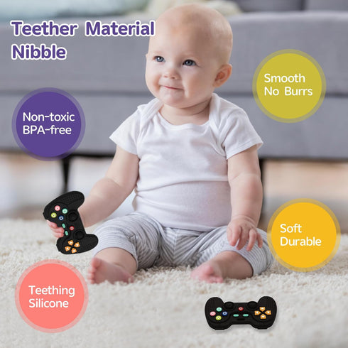 Silicone Teethers for Babies 0-6 Months, Teething Toys for Babies 6-12 Months, Baby Remote Control Toy, Infant Toys 0-3 Months, Sensory Chew Toys,...